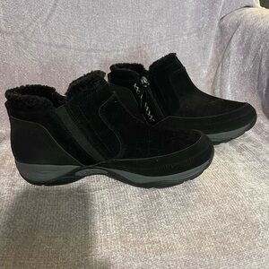 Easy Spirit Black Winter Rain Boots with Plush Lining Size 9 W NWOT